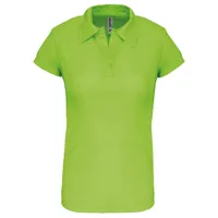 Tricou polo damă Proact Short-sleeved personalizat, verde