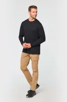 Pantaloni unisex Designed To Work Cotton Stretch Trousers personalizați, pe model