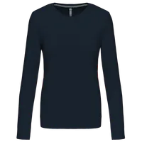 Tricou cu mânecă lungă damă Kariban Crew Neck personalizat, albastru