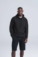 Hanorac unisex Just Hoods Epic Print personalizat, pe model