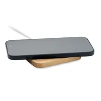 Încărcător wireless 15W din bam personalizat, vedere spate