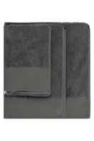 Prosop Kariban Organic Bath personalizat, gri