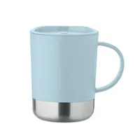 Cană cu perete simplu 300ml personalizată, albastru copil