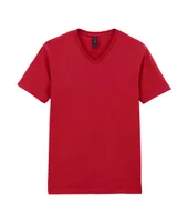 Tricou bărbați Gildan Softstyle™ Adult V-neck personalizat, roșu