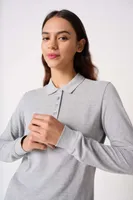 Tricou polo damă iDeal Basic Pique Long-sleeves personalizat, pe model