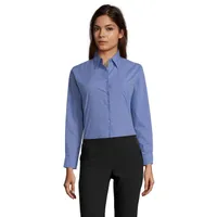 Cămașă damă Sol's Executive Poplin personalizată, albastru mediu