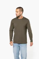 Tricou cu mânecă lungă bărbați Kariban Crew Neck personalizat, pe model