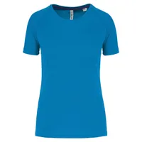 Tricou damă Proact Recycled Round Neck Sports personalizat, albastru