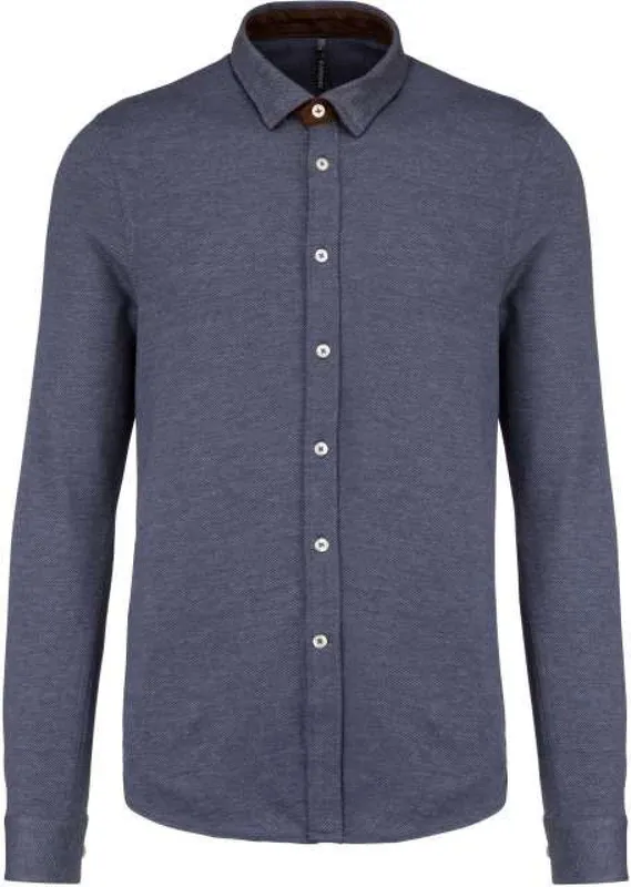 Cămașă bărbați Kariban Jacquard Knit