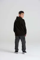 Hanorac copii Just Hoods Varsity personalizat, pe model