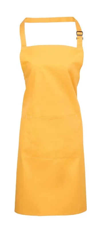 Șorț Premier Colours Collection Bib With Pocket personalizat, galben
