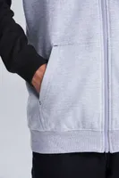 Bluză unisex Just Hoods Baseball Zoodie personalizată, pe model