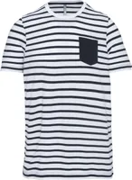 Striped White/Navy