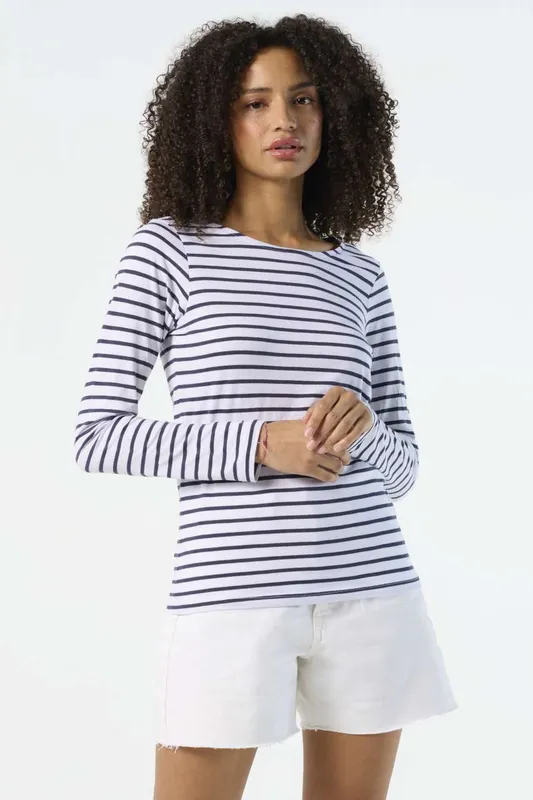Tricou cu mânecă lungă damă SOL'S Marine Striped