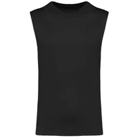 Tricou bărbați Kariban Eco-friendly Sleeveless personalizat, negru