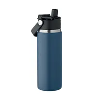 Sticlă cu perete dublu 500 ml personalizată, albastru marin francez
