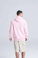 Hanorac unisex Just Hoods Varsity personalizat, pe model