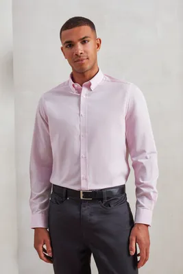 Cămașă bărbați Premier Cotton Rich Oxford Stripes personalizată
