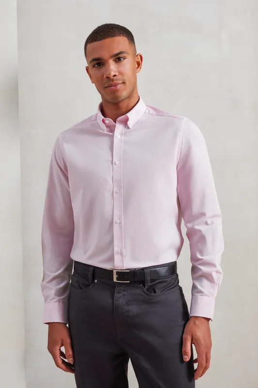 Cămașă bărbați Premier Cotton Rich Oxford Stripes