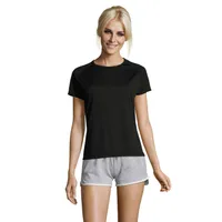 SPORTY WOMEN T-SHIRT  140g personalizat, black
