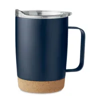 Pahar cu perete dublu de 300ml personalizat, albastru marin francez