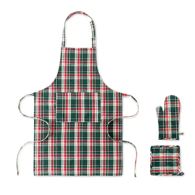 Set bucătărie bumbac carouri