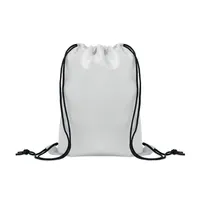 Rucsac copii cu șnur 190T RPET personalizat, alb