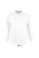 Tricou cu mânecă lungă bărbați SOL'S Monarch Round Collar personalizat, alb