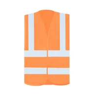 Vestă unisex Korntex Safety Functional Vest Hannover Four Reflective Stripes personalizată, portocaliu