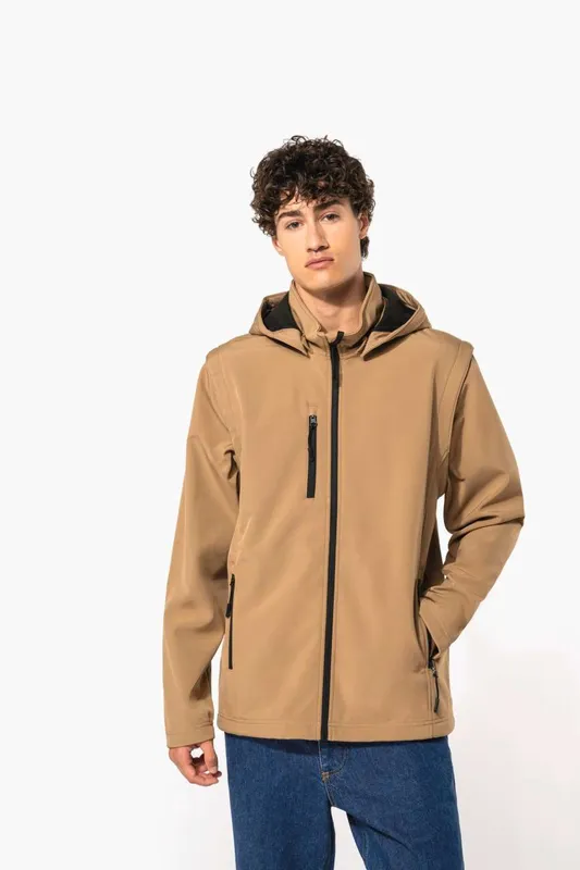 Hanorac unisex Kariban 3-LAYER Softshell With Removable Sleeves