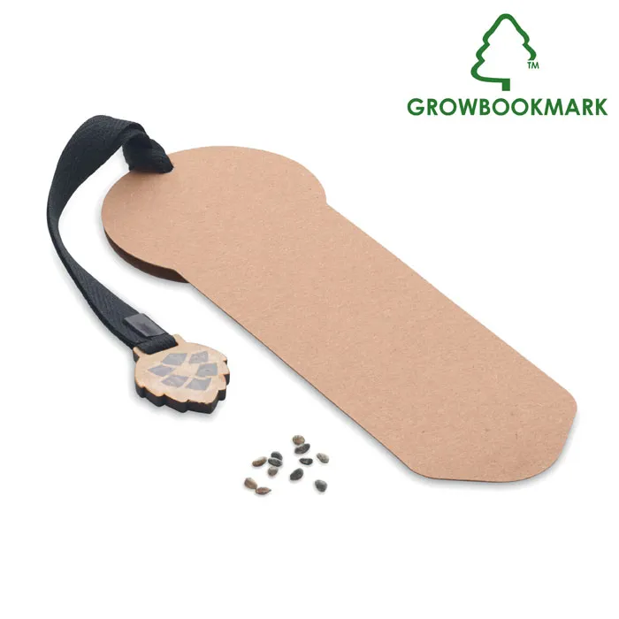 Semn de carte cu semințe pin personalizat