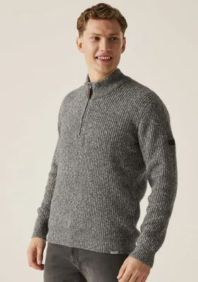 Bluză bărbați Regatta Solomon Zip-neck Knitted Pullover