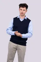 Bluză bărbați Legend Classics V-neck Sleeveless Pullover Fine Gauge Cotton personalizată, pe model