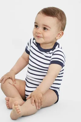 Body bebeluși SOL'S Miles Striped Bodysuit personalizat