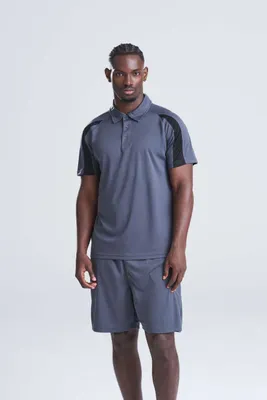 Tricou polo bărbați Just Cool Contrast Cool personalizat
