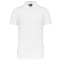 Tricou polo bărbați Designed To Work Short Sleeve Stud personalizat, alb