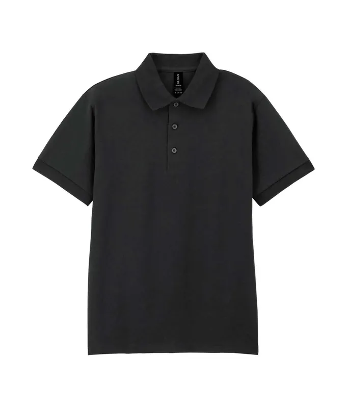 Tricou polo unisex Gildan Dryblend® Adult Jersey personalizat, negru