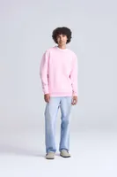 Bluză unisex Just Hoods Organic Sweat personalizată, pe model