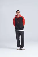 Hanorac unisex Just Hoods Baseball personalizat, pe model