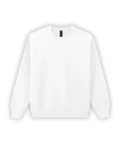 Bluză unisex Gildan Dryblend® Adult Crewneck personalizată, alb