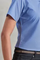 Cămașă damă Premier Short Sleeve Poplin Blouse personalizată, pe model