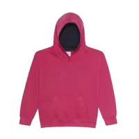 Hanorac copii Just Hoods Varsity personalizat, roz