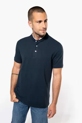Tricou polo bărbați Kariban Short Sleeve With Mandarin Collar