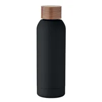 Sticlă cu perete simplu 700 ml personalizată, negru