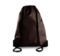 Rucsac Kimood Drawstring Backpack personalizat, maro, în context