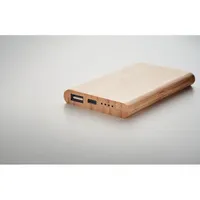 Powerbank bambus 4000 mAh personalizat, vedere detaliu