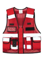 Vestă unisex Korntex Mesh Tactical Vest Sparta personalizată, roșu