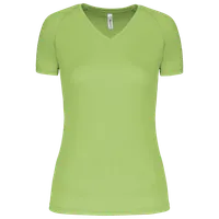 Tricou damă Proact V-neck Short-sleeved Sports personalizat, verde
