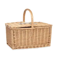 Coș picnic răchită 4 persoane personalizat, vedere detaliu