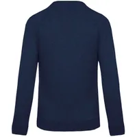 Bluză bărbați Kariban Organic Cotton Crew Neck Raglan Sleeve personalizată, albastru